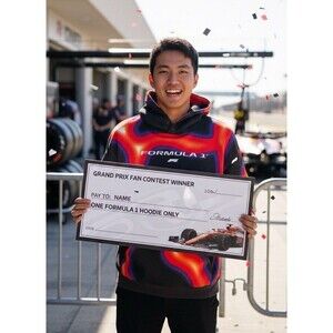 Formula 1 Heat Map Hoodie Black & Red F1 Graphic Hoodie Official - Men’s Large!!